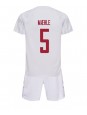 Danmark Joakim Maehle #5 Replika Borta Kläder Barn VM 2022 Kortärmad (+ byxor)